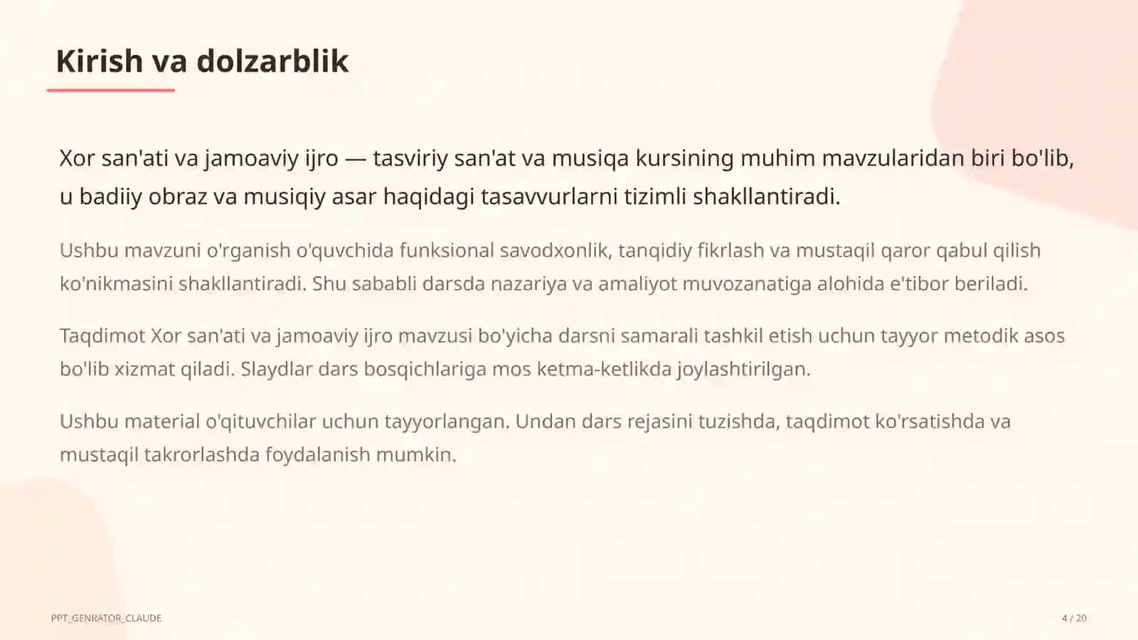Xor san'ati va jamoaviy ijro (7-sinf) 4