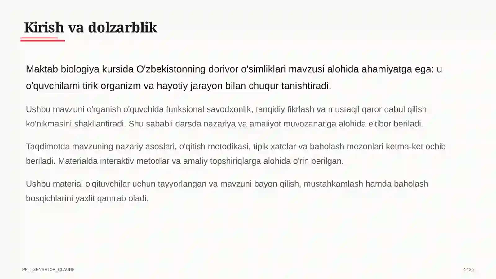 O'zbekistonning dorivor o'simliklari (6-sinf) 4