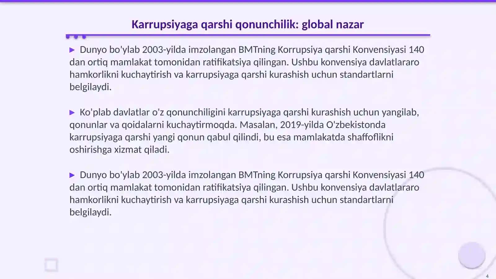 Karrupsiyaga qarshi kurashishning jahon tajribasi 4