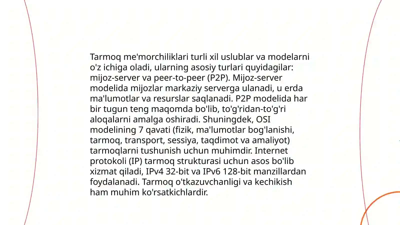 Komyuter tarmoqlari fanini o'rgatuvchi elektron ta'lim vositasini yaratish 4