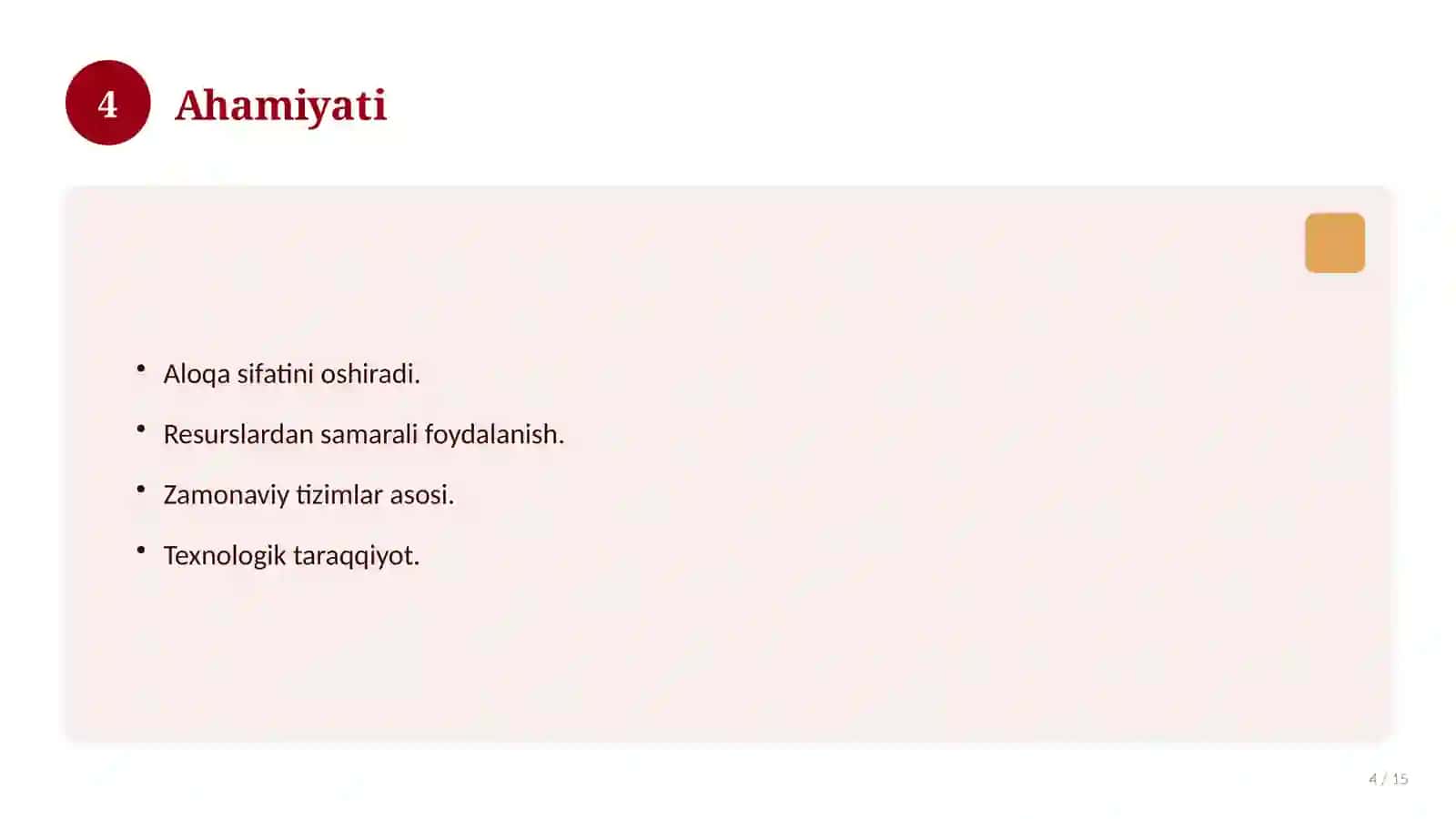 Telekommunikatsiya tizimlarining umumiy tuzilmasi va tarkibiy qismlari 4