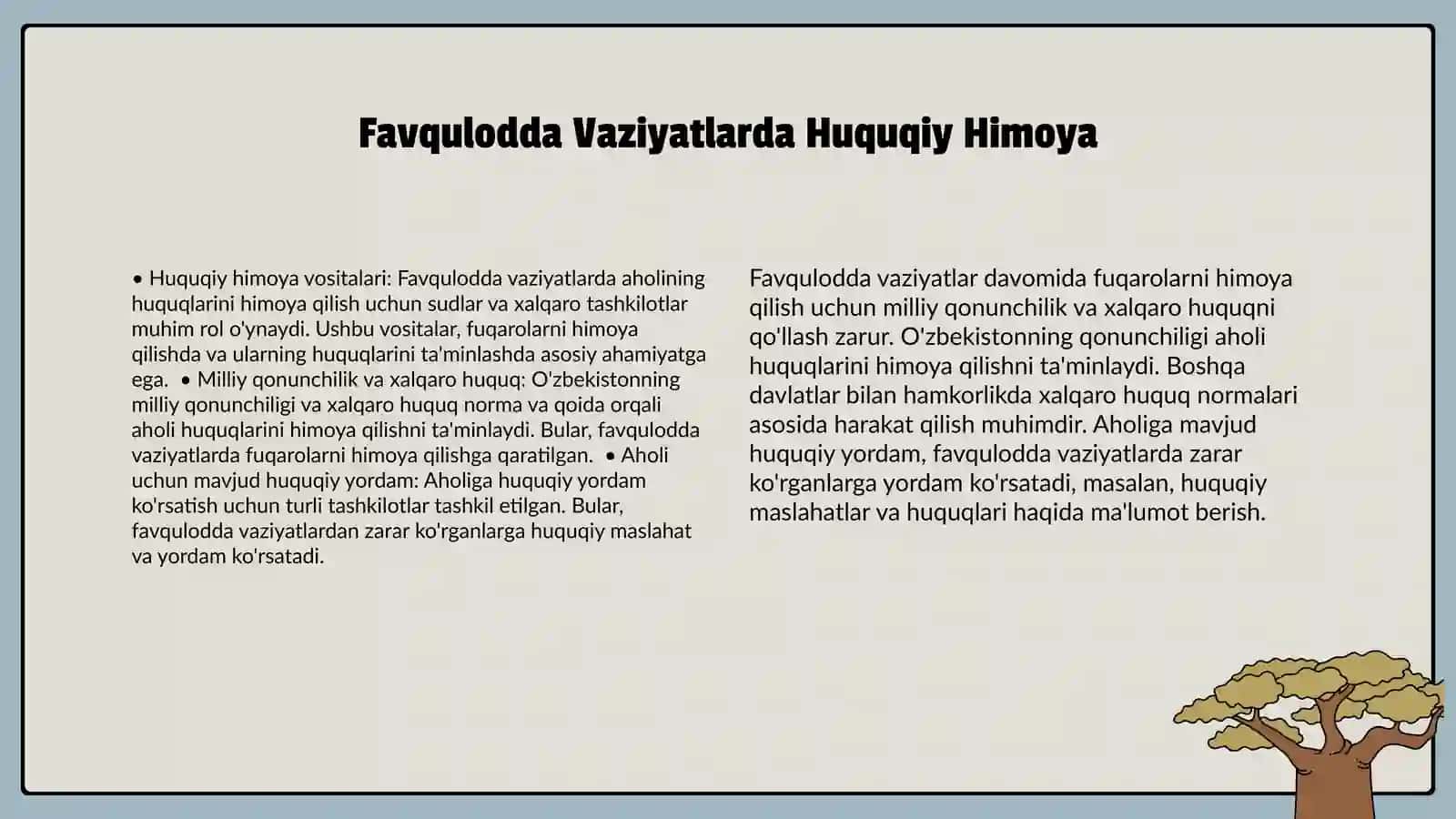 Favqulodda Vaziyatlarda Aholi Huquqlari 4