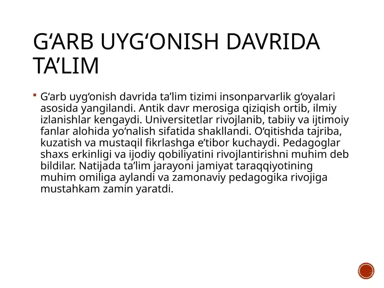 Mustaqil ta'lim topshiriqlari 4