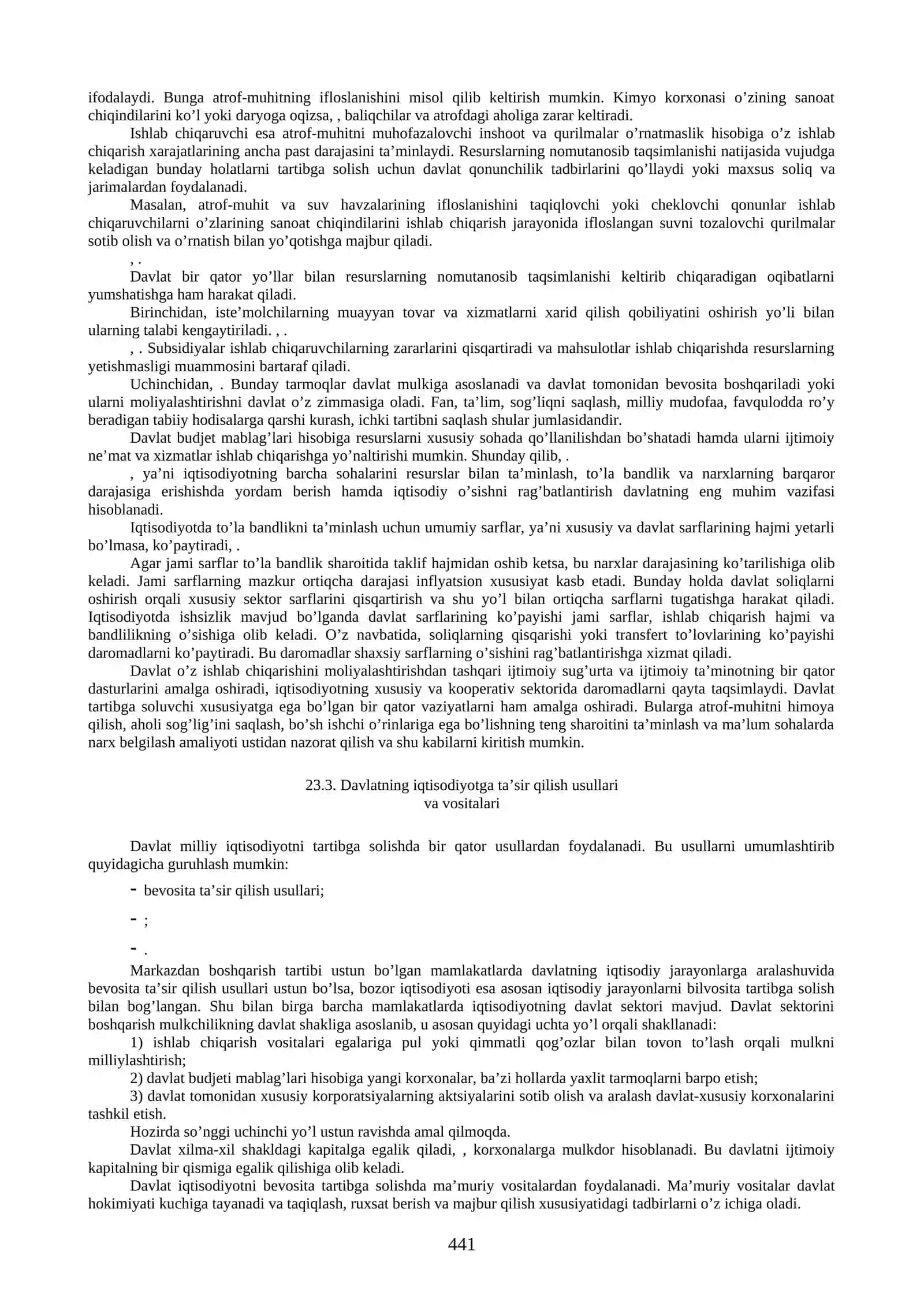 Milliy iqtisodiyotni tartibga solishda davlatning iqtisodiy roli 4