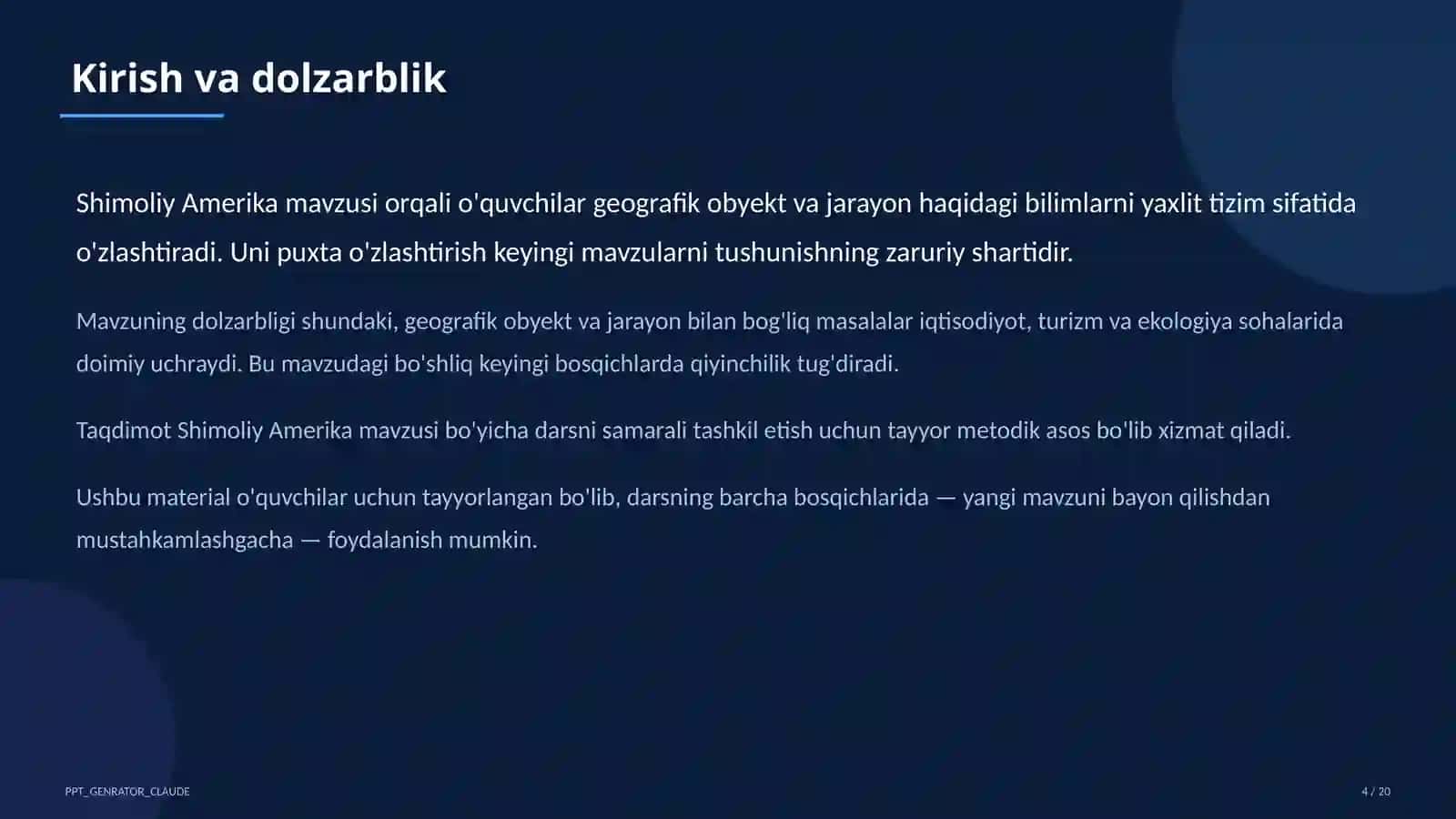 Shimoliy Amerika (7-sinf) 4