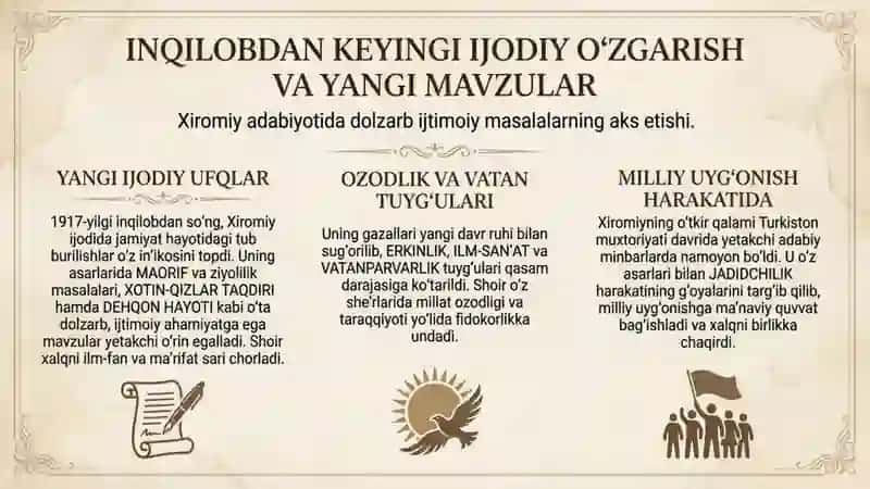 Xiromiy hayoti va ijodiy faoliyati 4