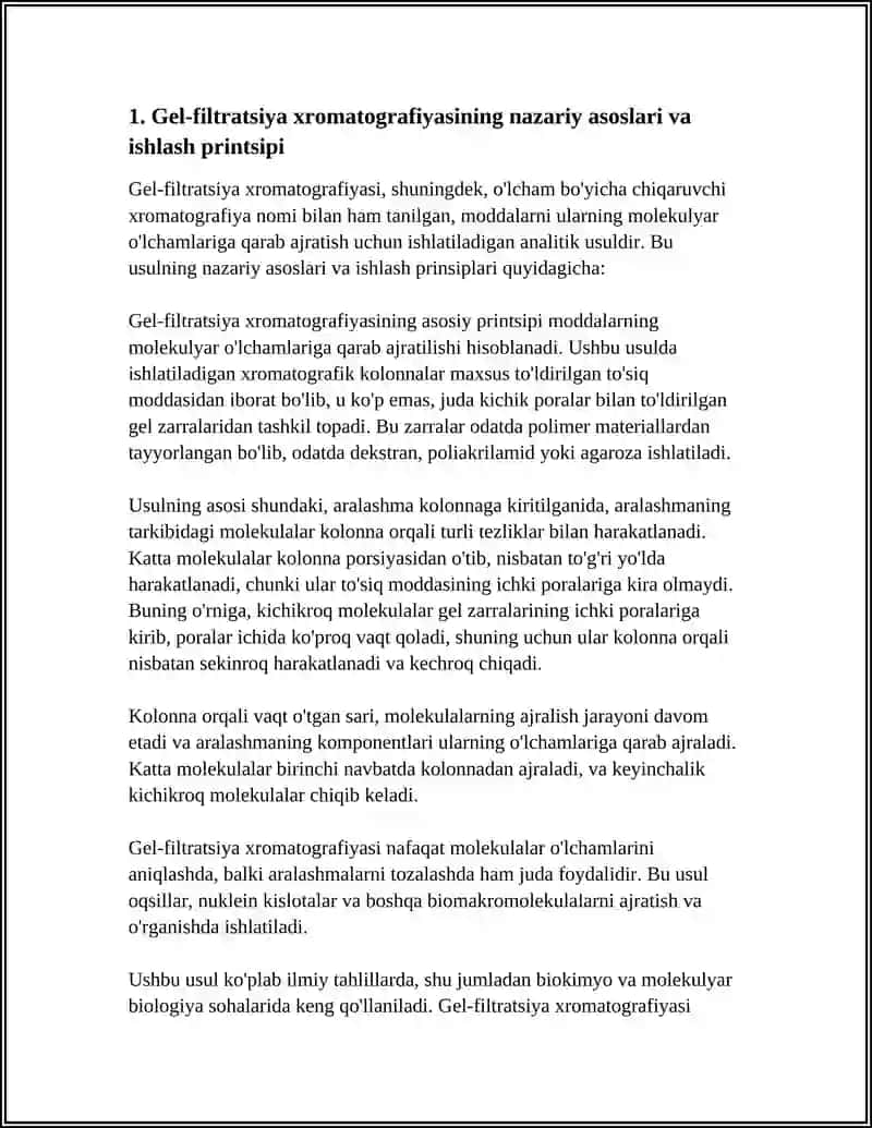 Gel-filtratsiya xromatografiyasi 4