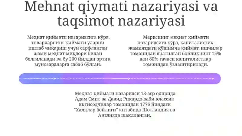 Qiymatning mexnat nazariyasing klassik iqtisodiyotdagi oʻrni 4