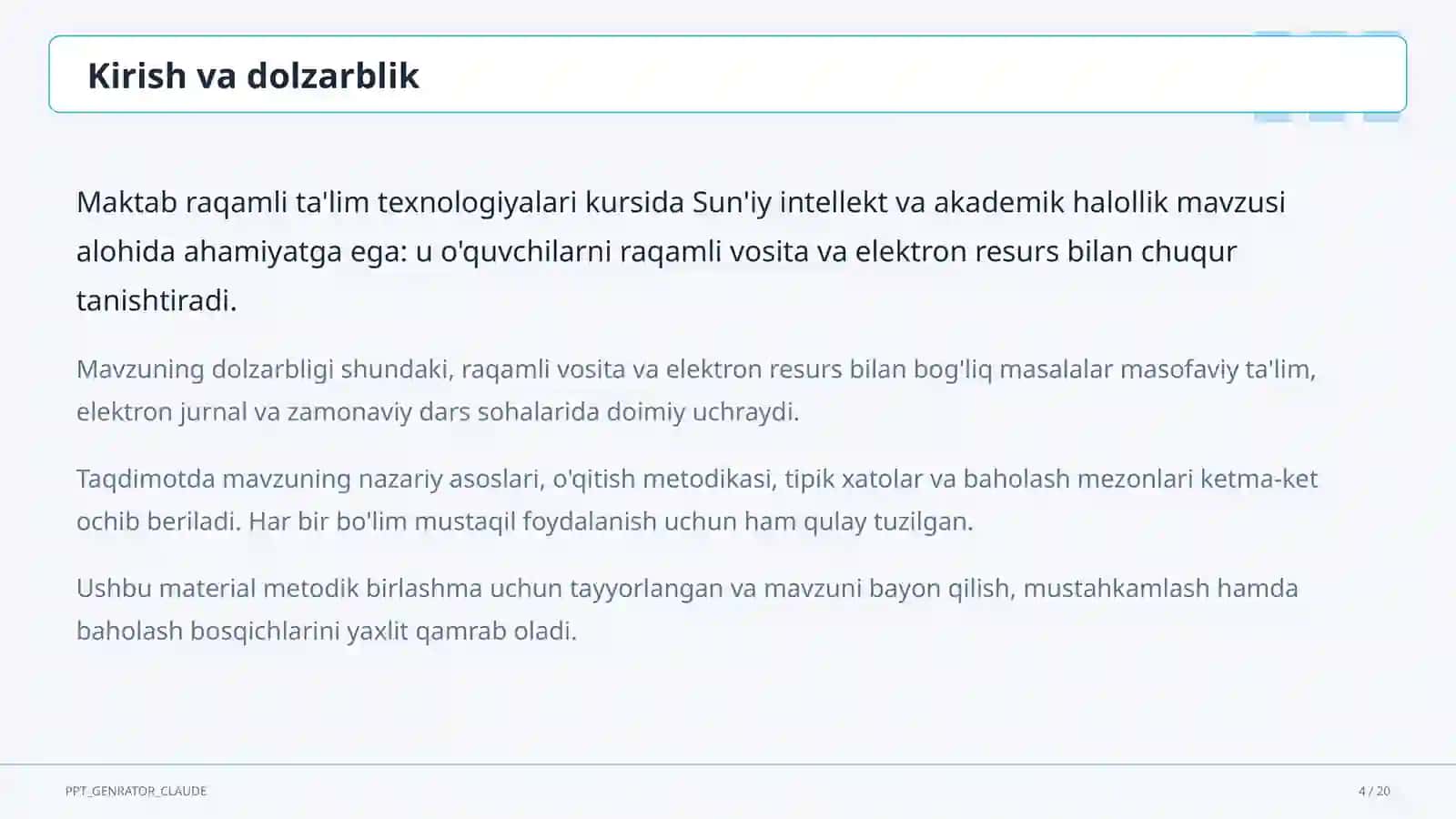 Sun'iy intellekt va akademik halollik 4