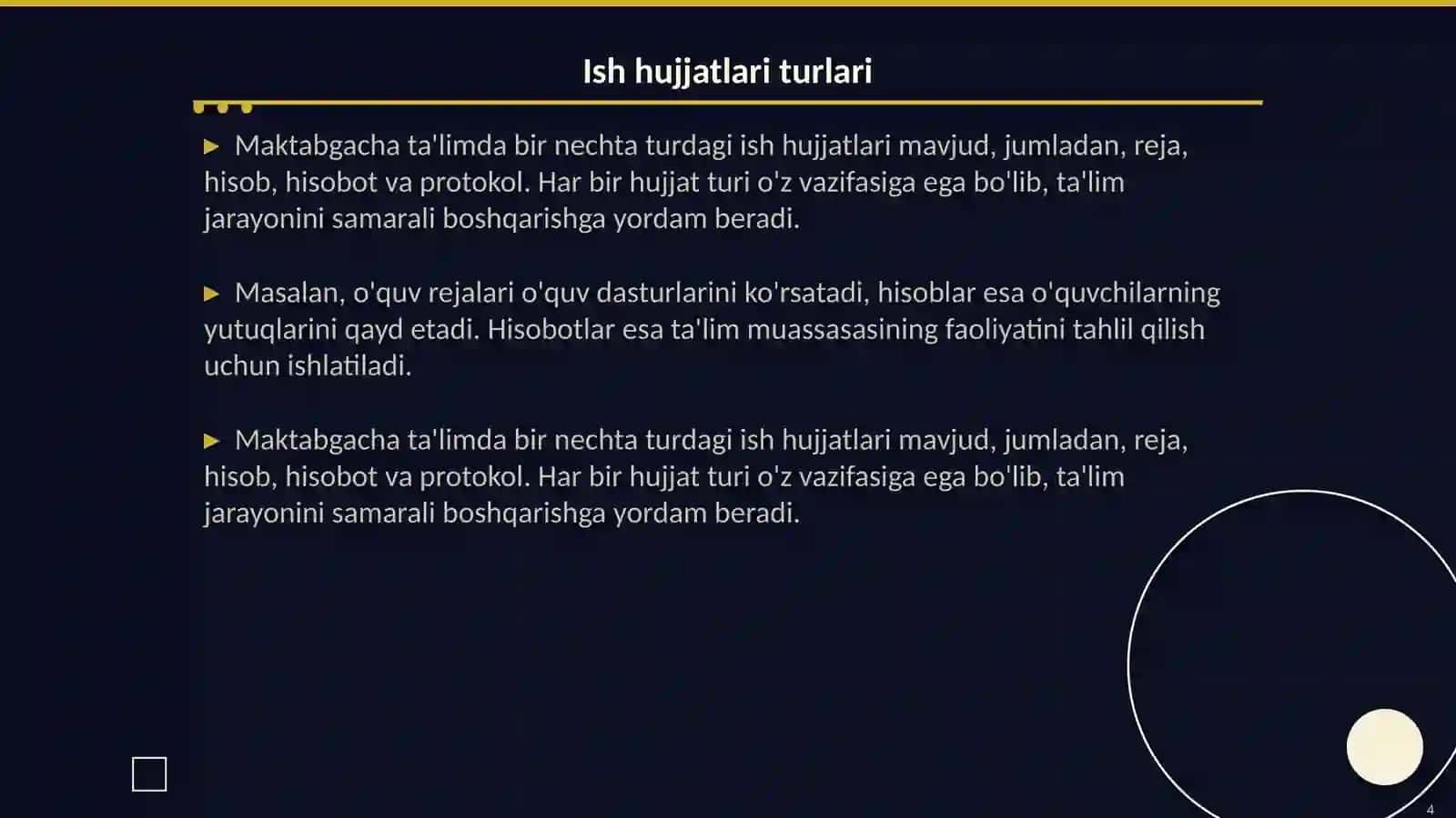 Maktabgacha ta'limda ish hujjatlari bilan ishlashning turli bosqichlari 4