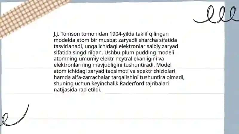 Atomning Tomson modeli 4