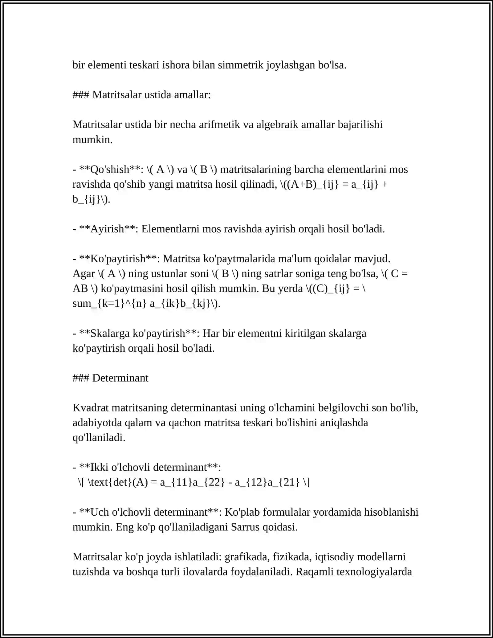 MATRITSALI VA VEKTOR PROTSESSORLAR 4