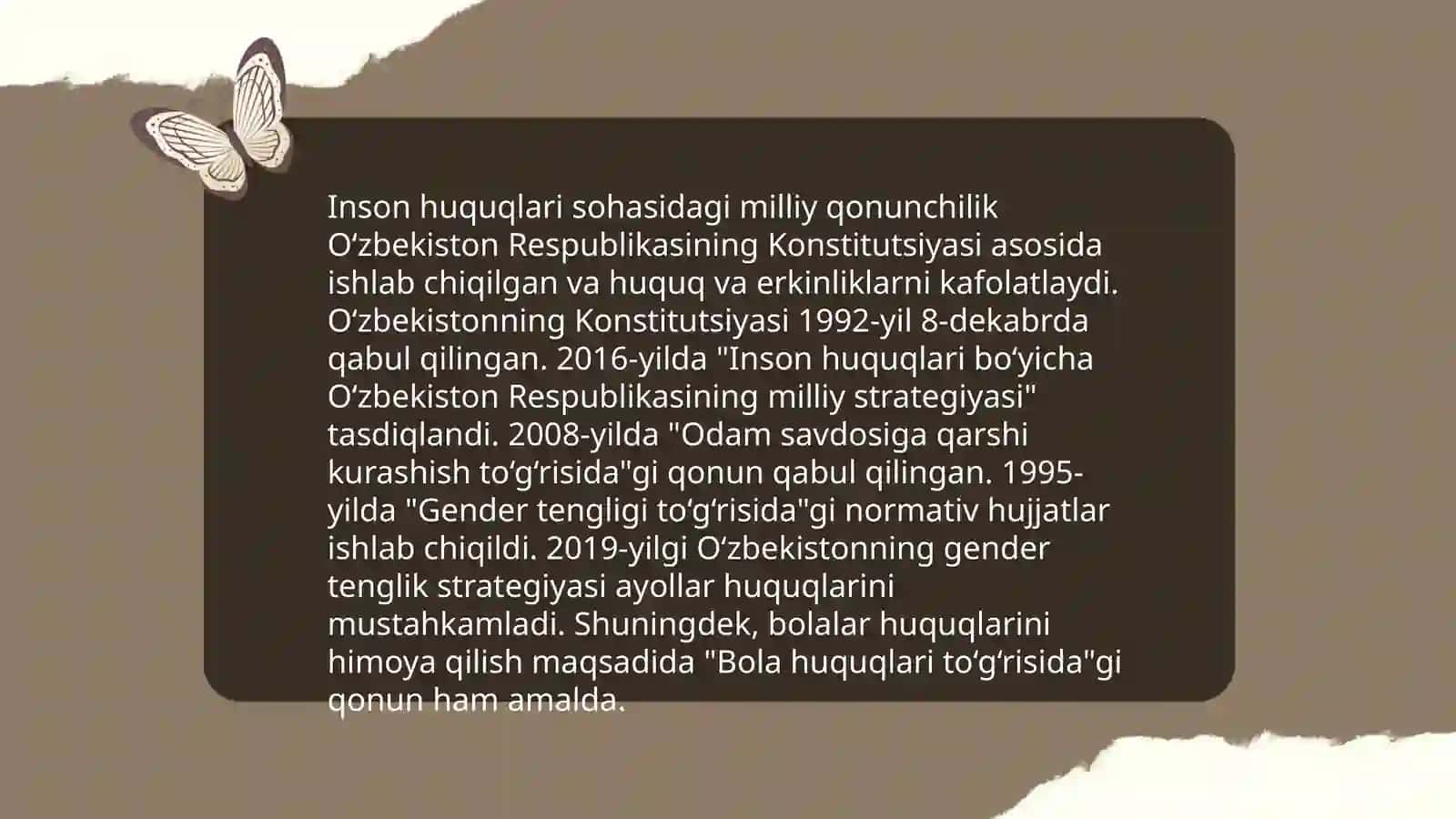 Oʻzbekistonda inson huquqlari va erkinliklari kafolatining yaratilishi 4