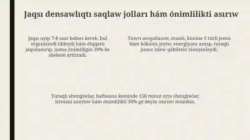 Densawlıq - tereń baylıq 4