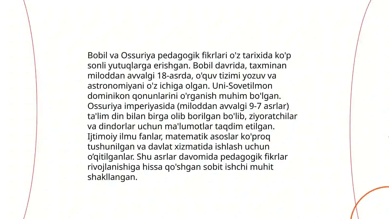 Eng qadimgi davrlardan VII asrgacha ta'lim tarbiyasi va pedagogikfikrlar 4