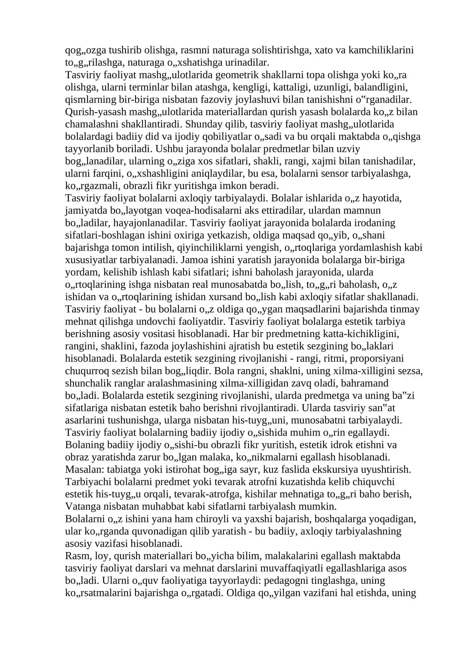 Tasviriy faoliyatga o‘rgatishning maqsadi 4