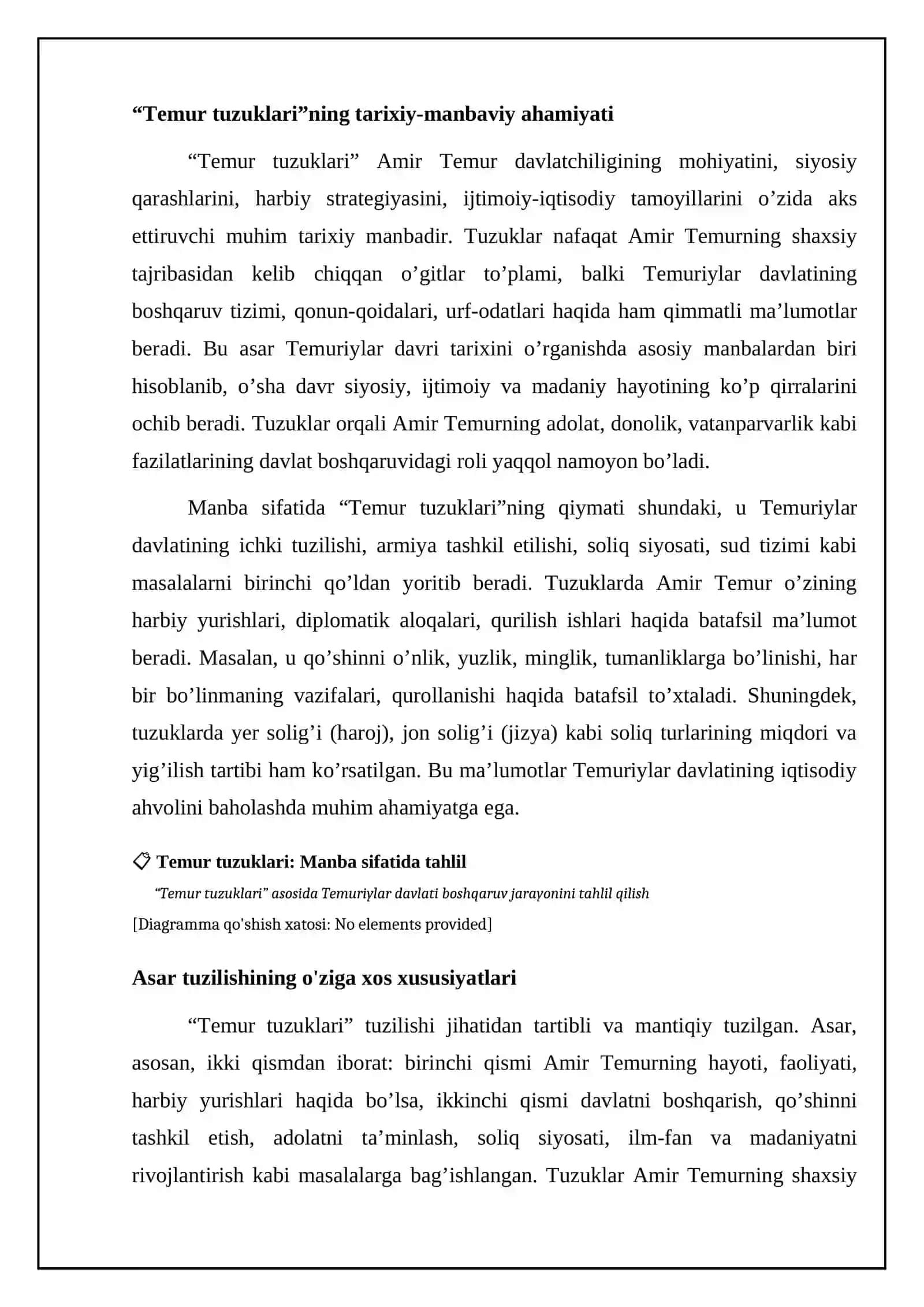 Temur tuzuklari: Manba sifatida tahlil 4