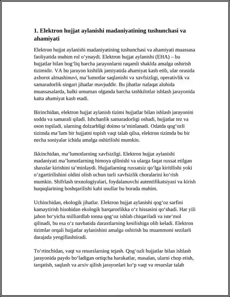 Elektron hujjat aylanishi madaniyatini shakllantirish: tahsil, muammolar va yechimlar 4