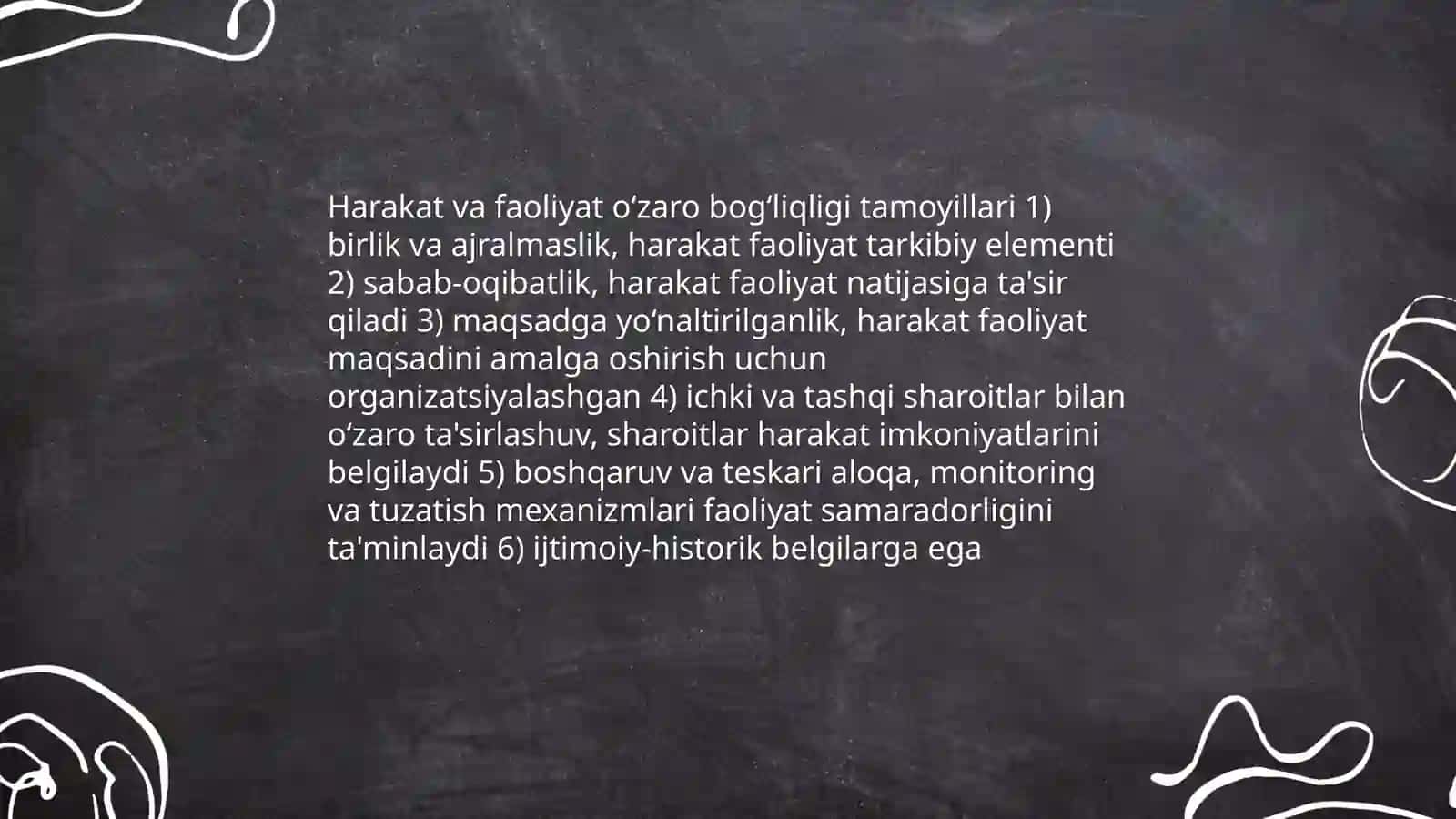 Harakat inson faoliyatining birligi sifatida 4