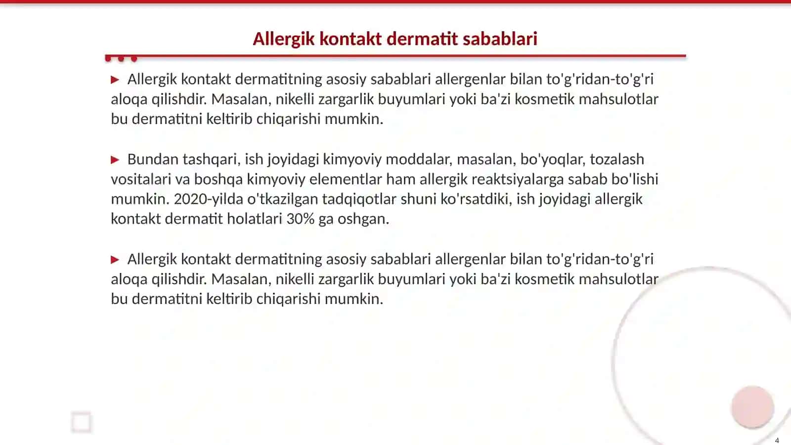 Allergik kontakt dermatit 4