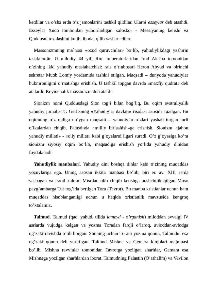 Yahudiylikning vujudga kelishi 4