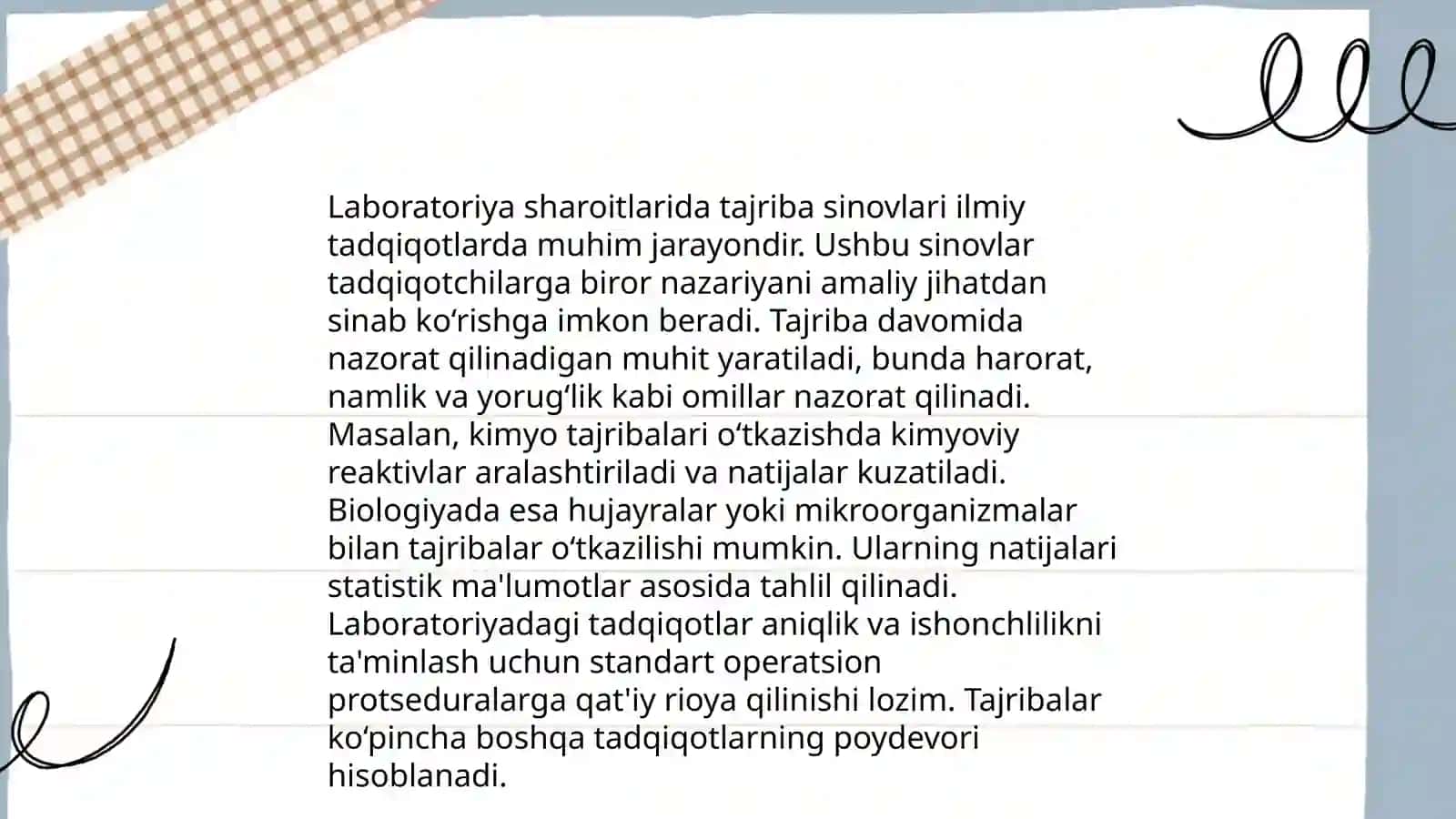 Tabiiy va laboratoriya sharoitlarida tajriba sinov ishlari 4