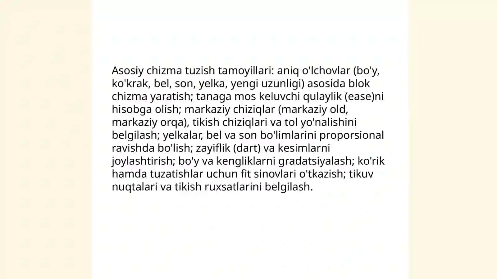 O‘g‘il bolalar zamonaviy kiyimlari asos chizmasini konstruksiyalash va modellashtirish 4