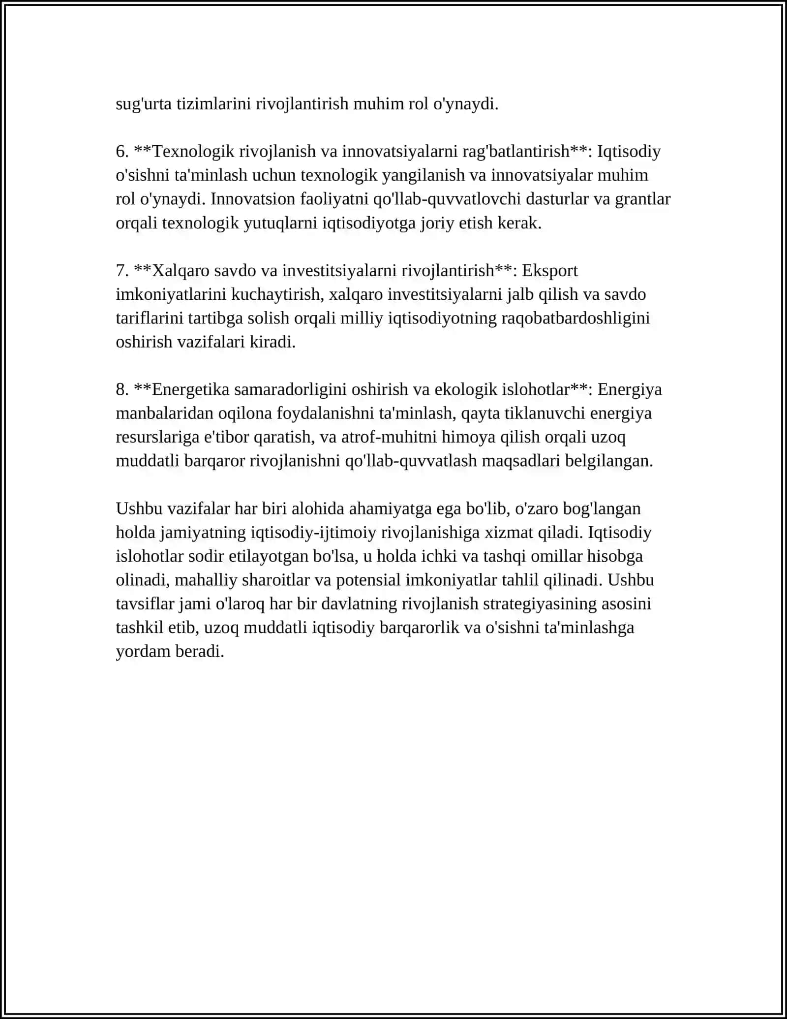 IQTISODIY ISLOHOTLAR DAVR TALABI 4