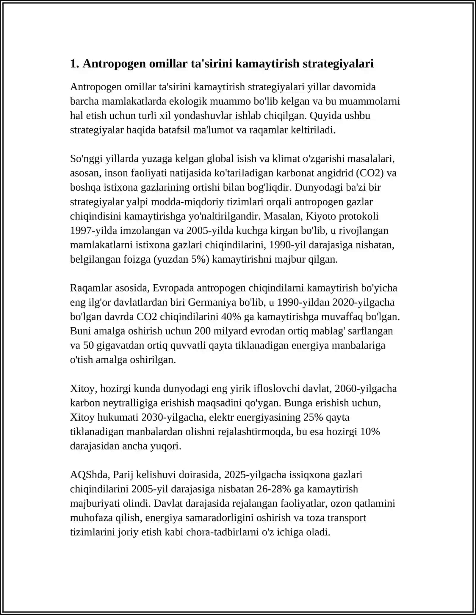 ANTROPOGEN OMILLARNING BIOSFERAGA SALBIY TA’SIRINI KAMAYTIRAMIZ 4
