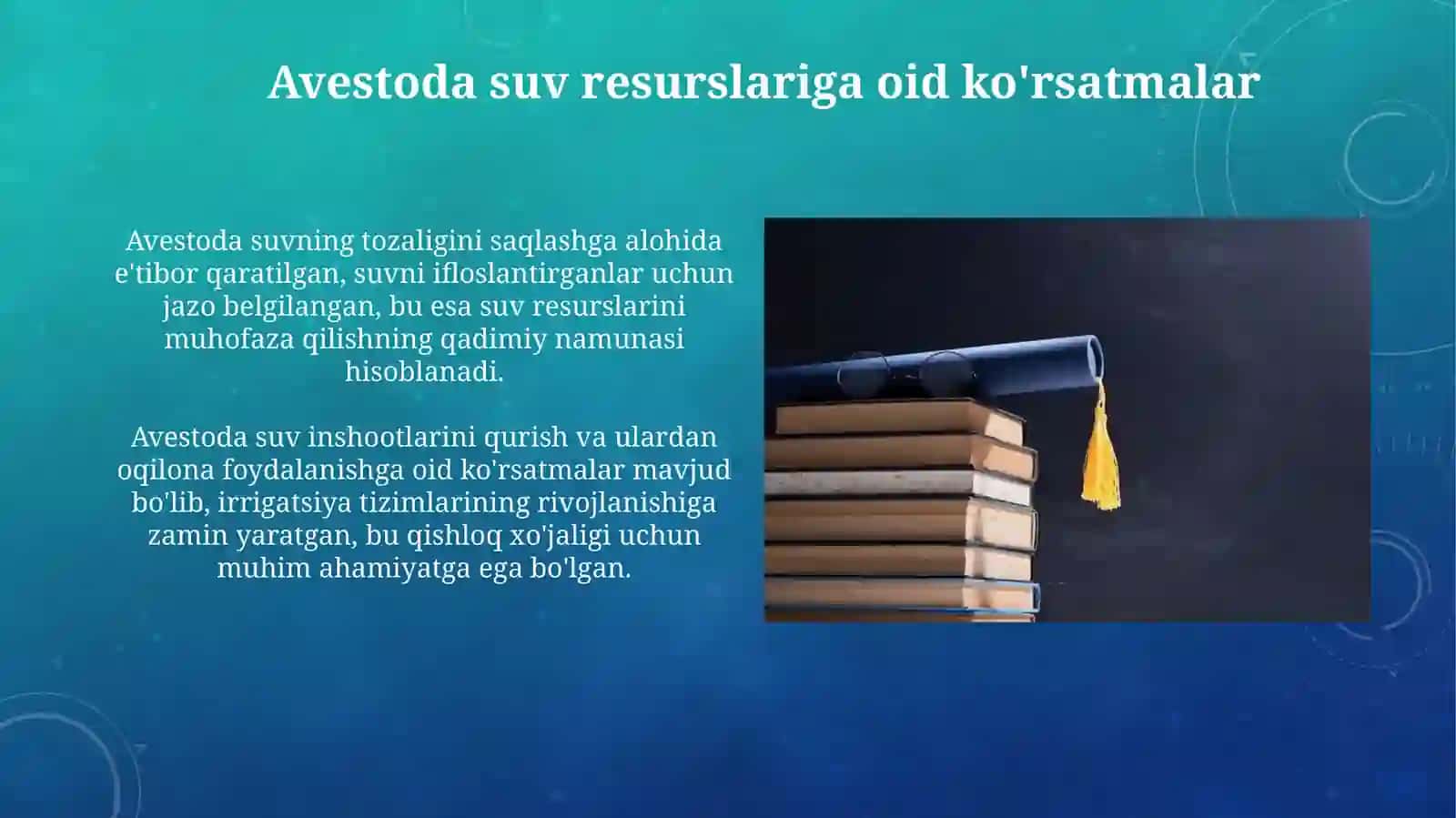 "Avesto"da tabiatni asrash haqidagi masalalarni yoritilishi 4