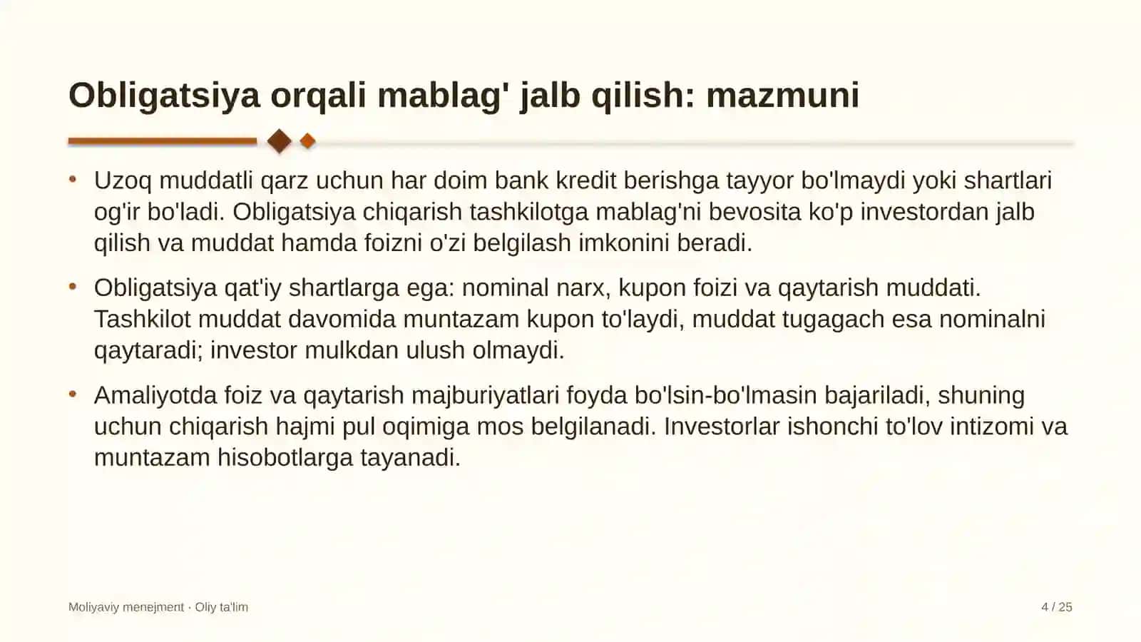 tibbiyot oliy ta'lim muassasalarida obligatsiya chiqarish orqali mablag' jalb qilish 4857 4