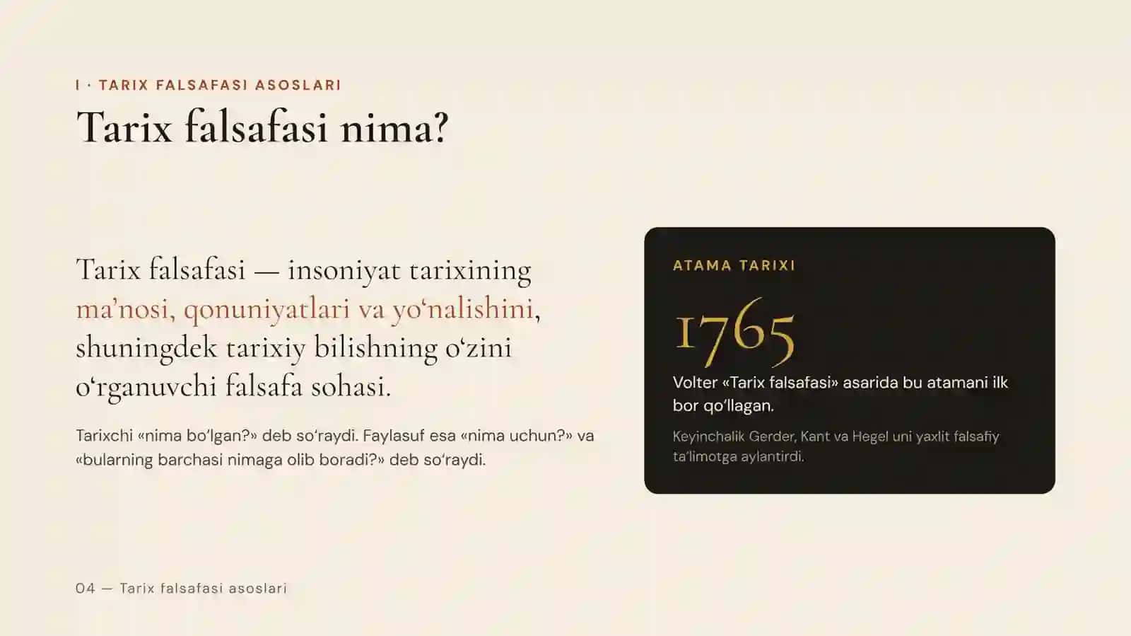 Tarix falsafasi, sivilizatsiya va madaniyat 4