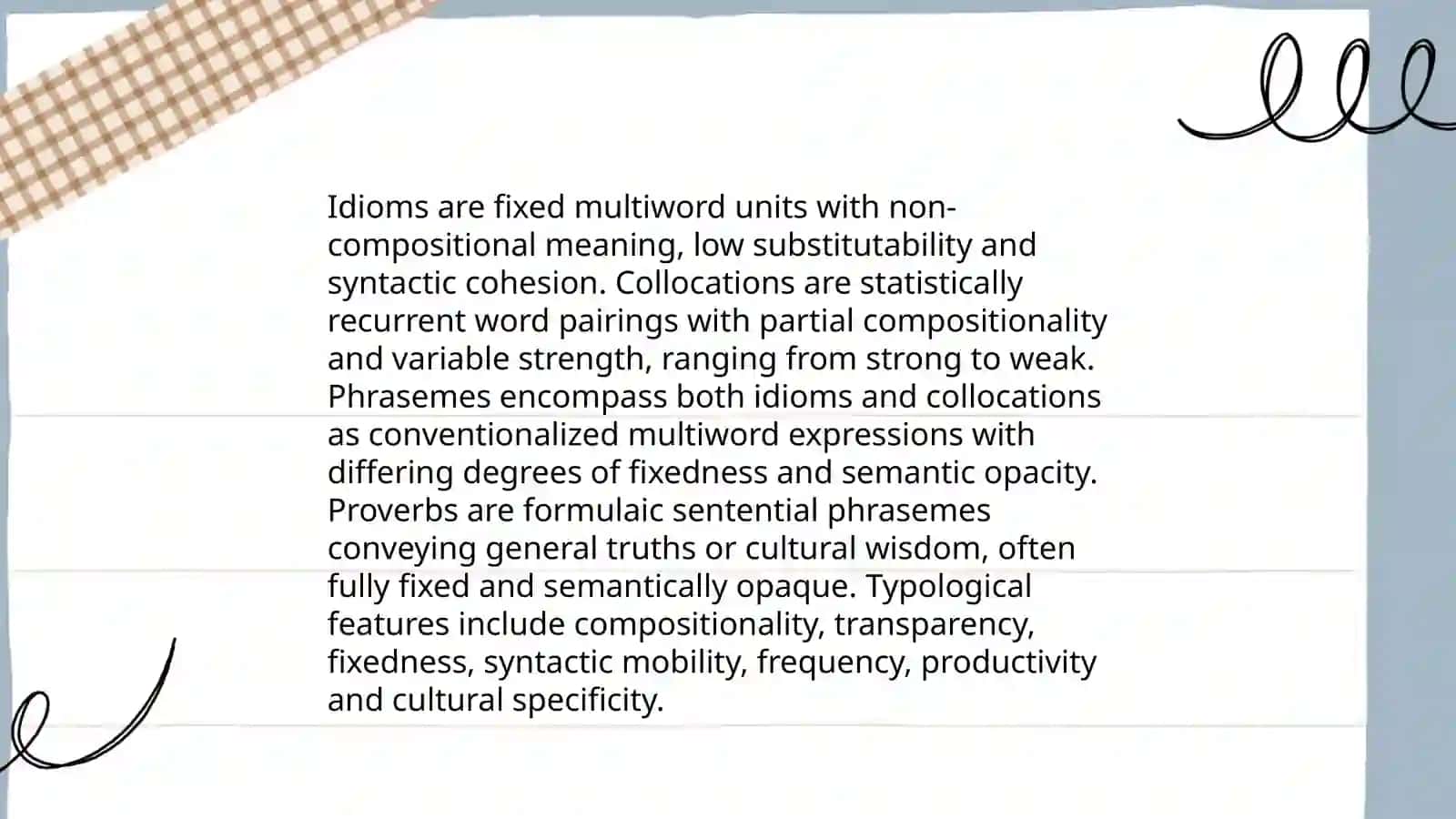 Idioms and phraseological units: Typological features 4