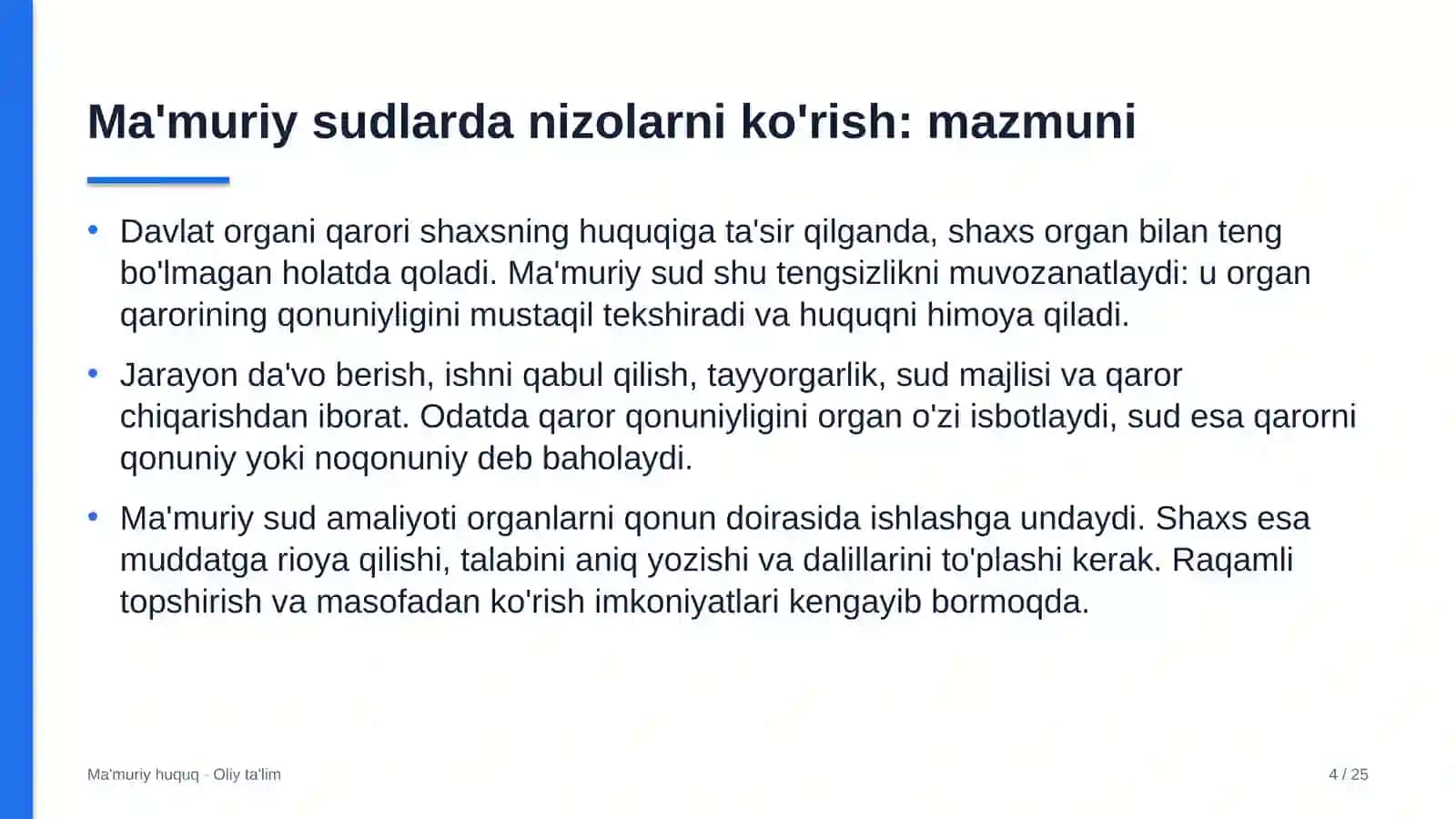 telekommunikatsiya kompaniyalarida ma'muriy sudlarda nizolarni ko'rish 5404 4
