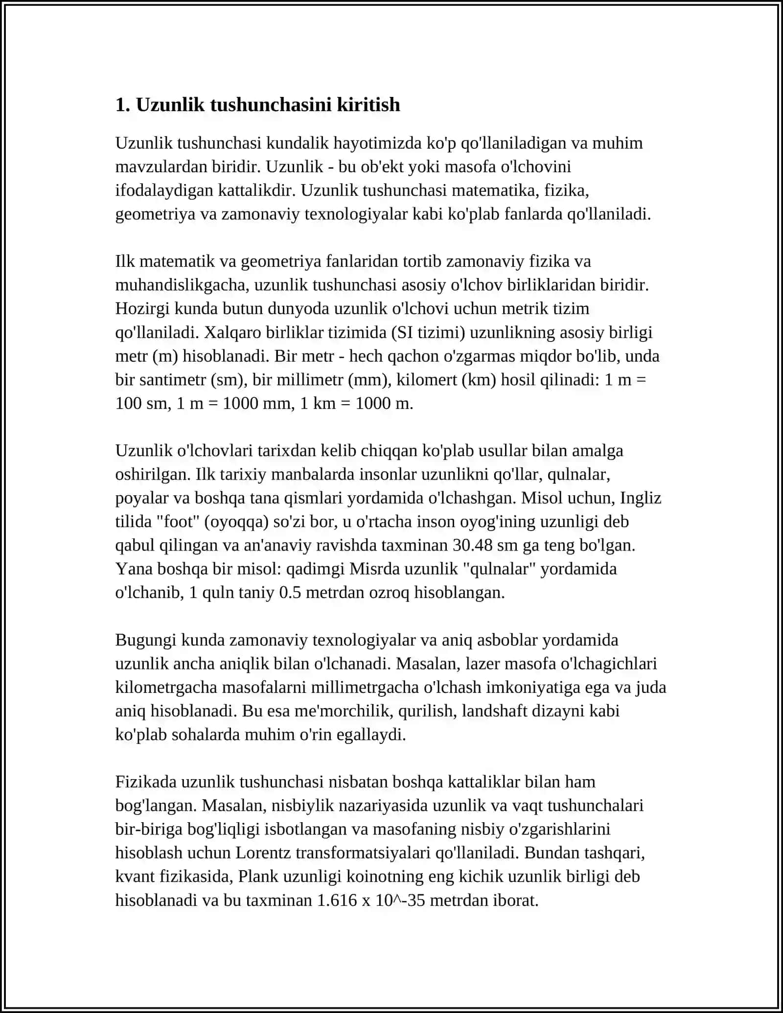 UZUNLIK VA TAQQOSLASH MALAKALARINI SHAKLLANTIRISH METODIKASI 4