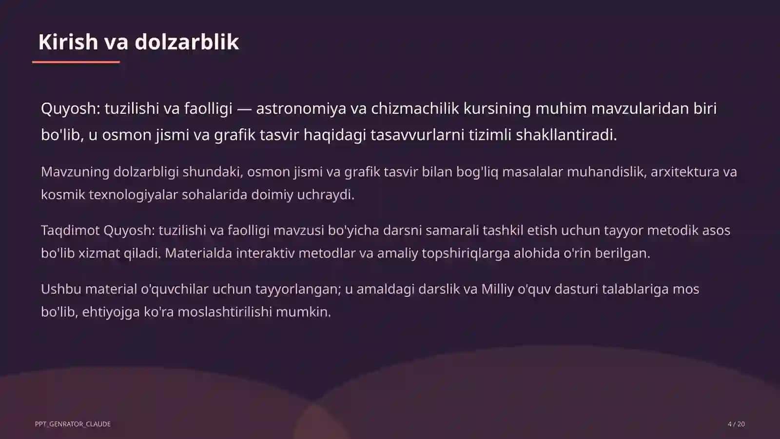 Quyosh: tuzilishi va faolligi (11-sinf) 4
