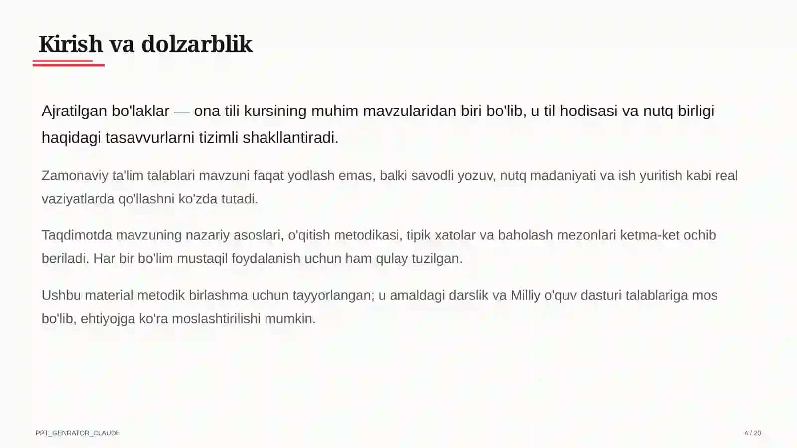 Ajratilgan bo'laklar (8-sinf) 4