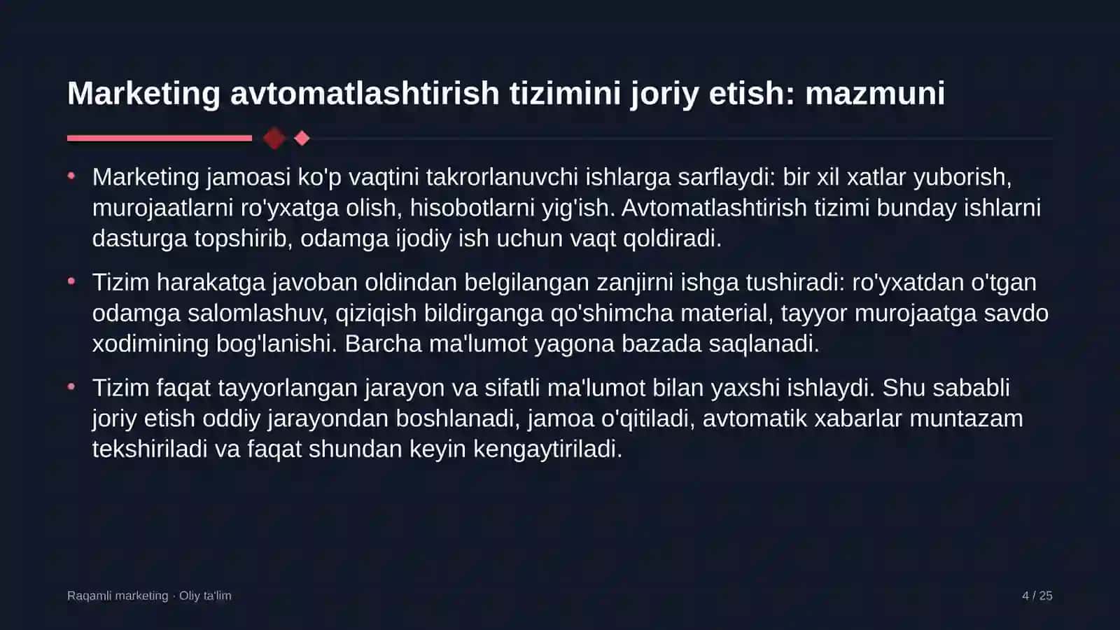 blokcheyn loyihalarida marketing avtomatlashtirish tizimlarini joriy etish 6769 4