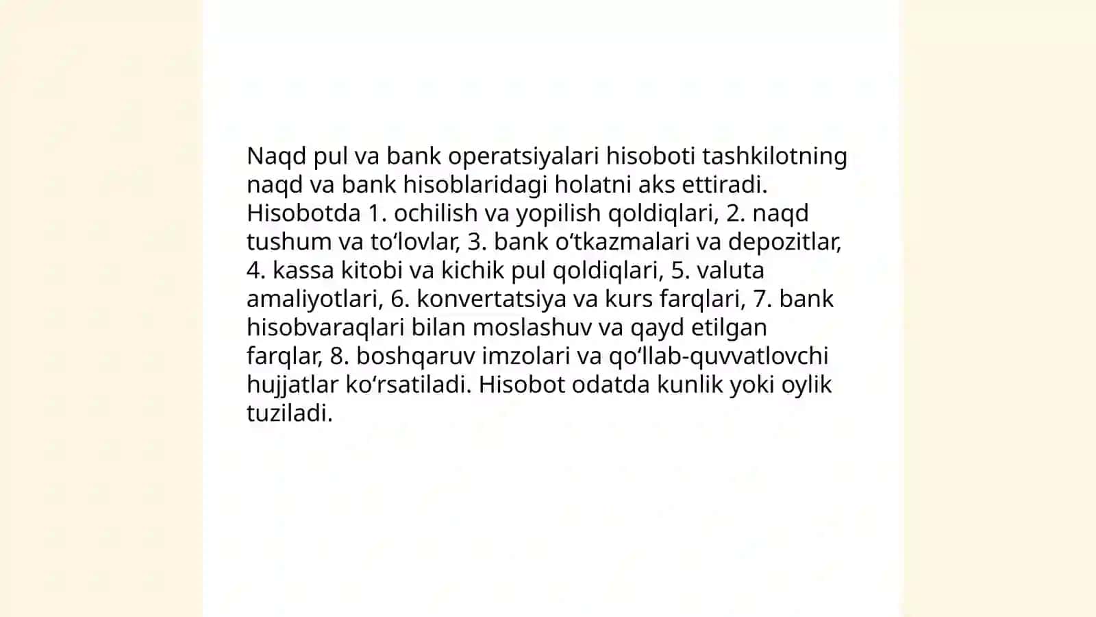 Turli pullik xizmatlarni ko'rsatuvchi sub'yektlar buxgalteriya hisobi 4