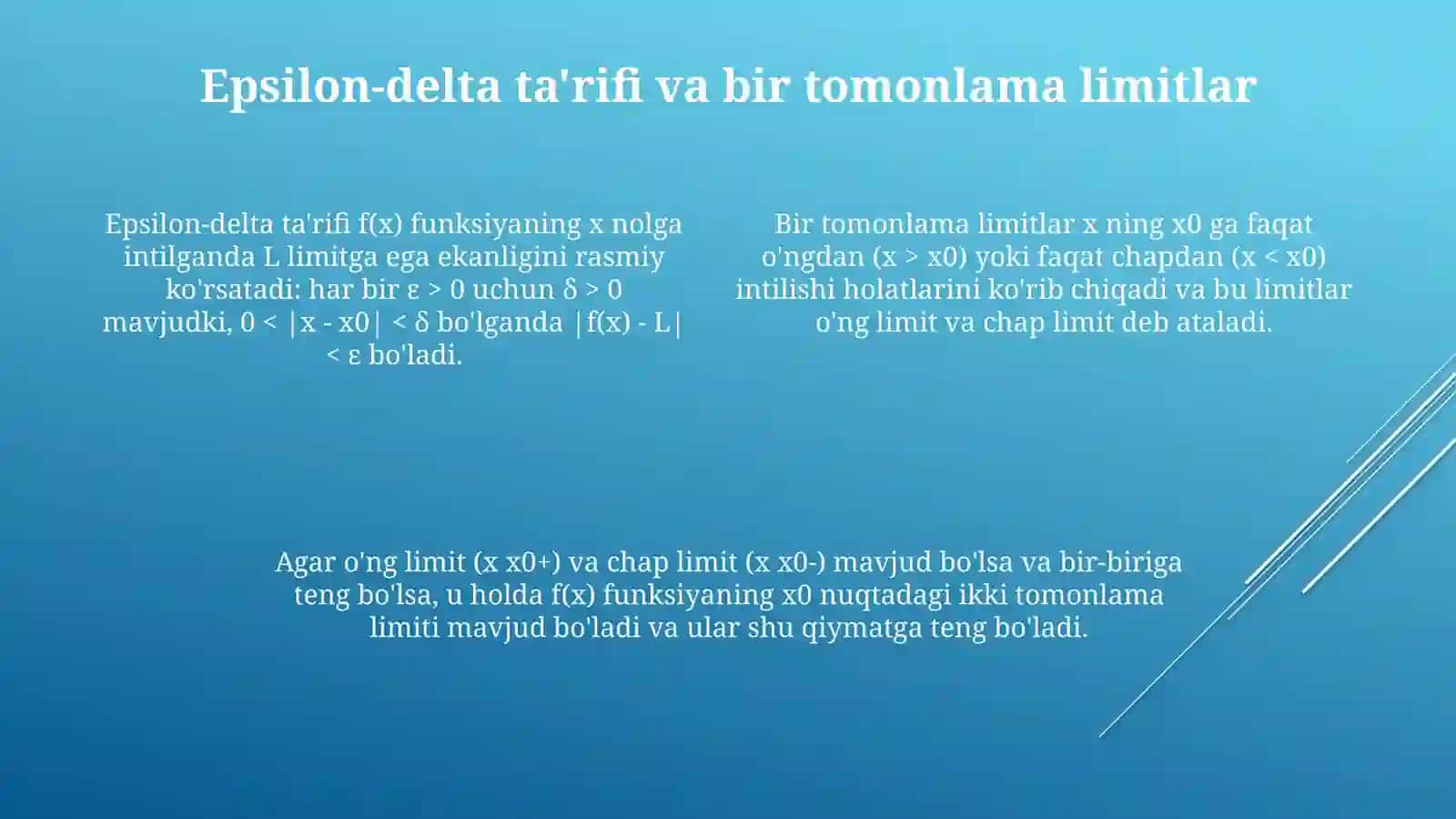 Limit tushunchasi 4