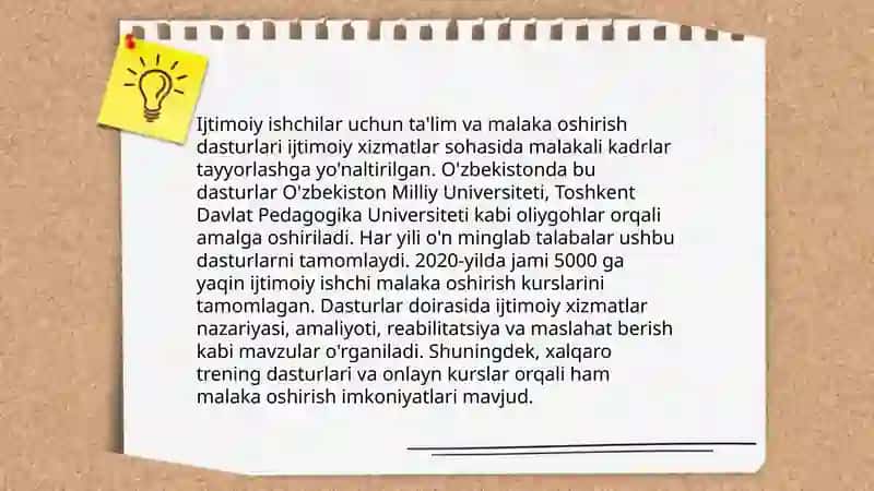 AQShda ijtimoiy ishchilar tayyorlash tizimi 4