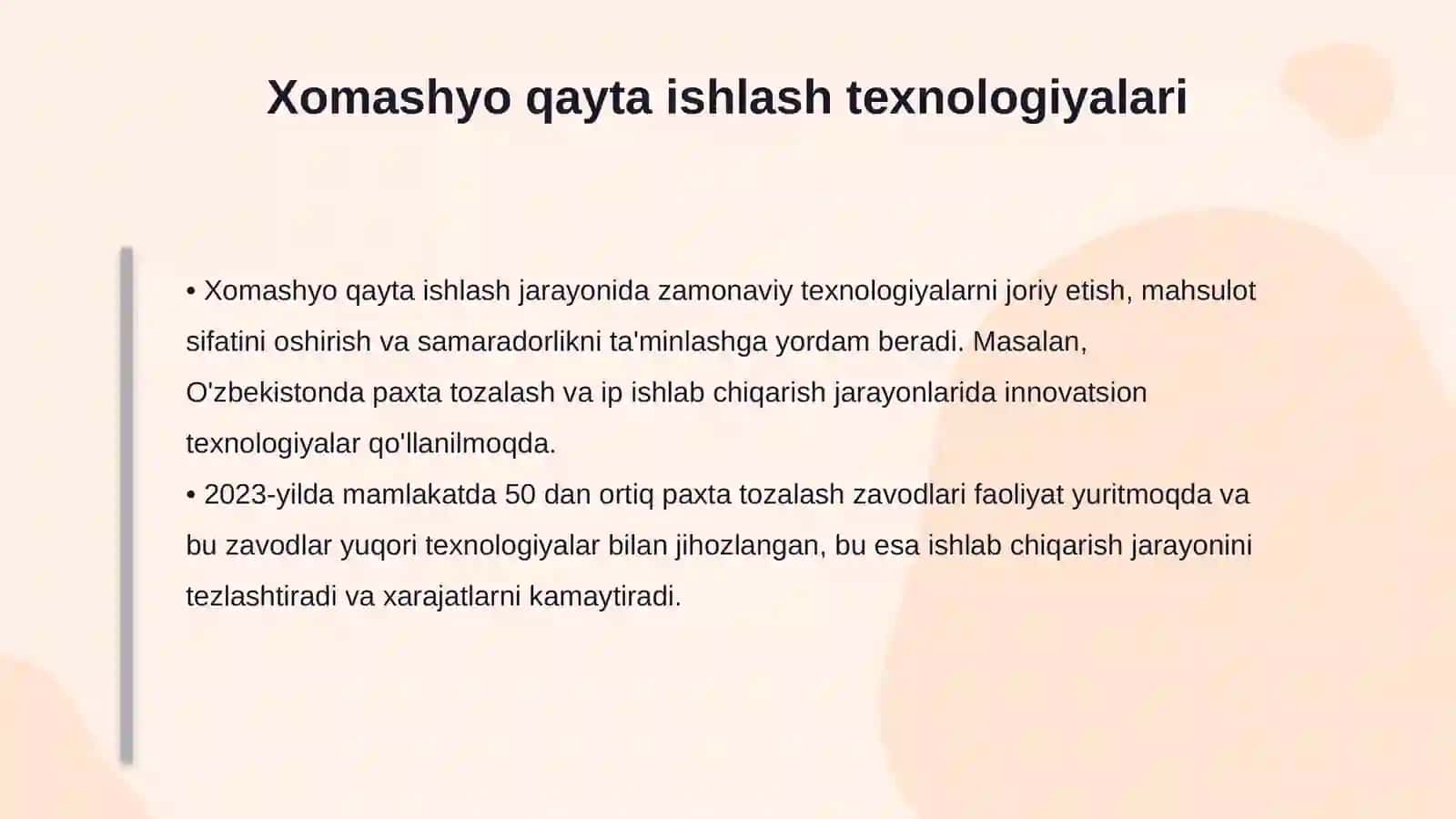 Mahalliy xomashyo resurslari tahlili 4