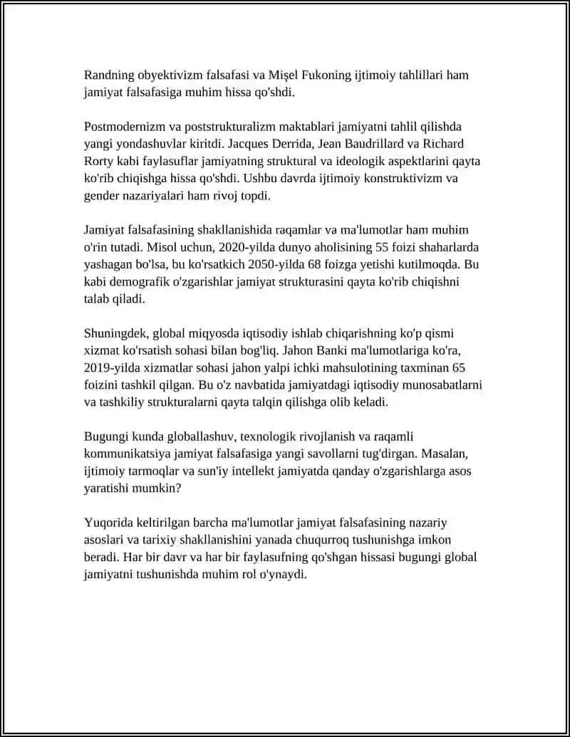 Jamiyat Falsafasi 4