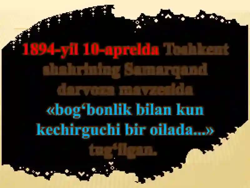 Abdulla Qodiriy, Mehrobdan chayon 4