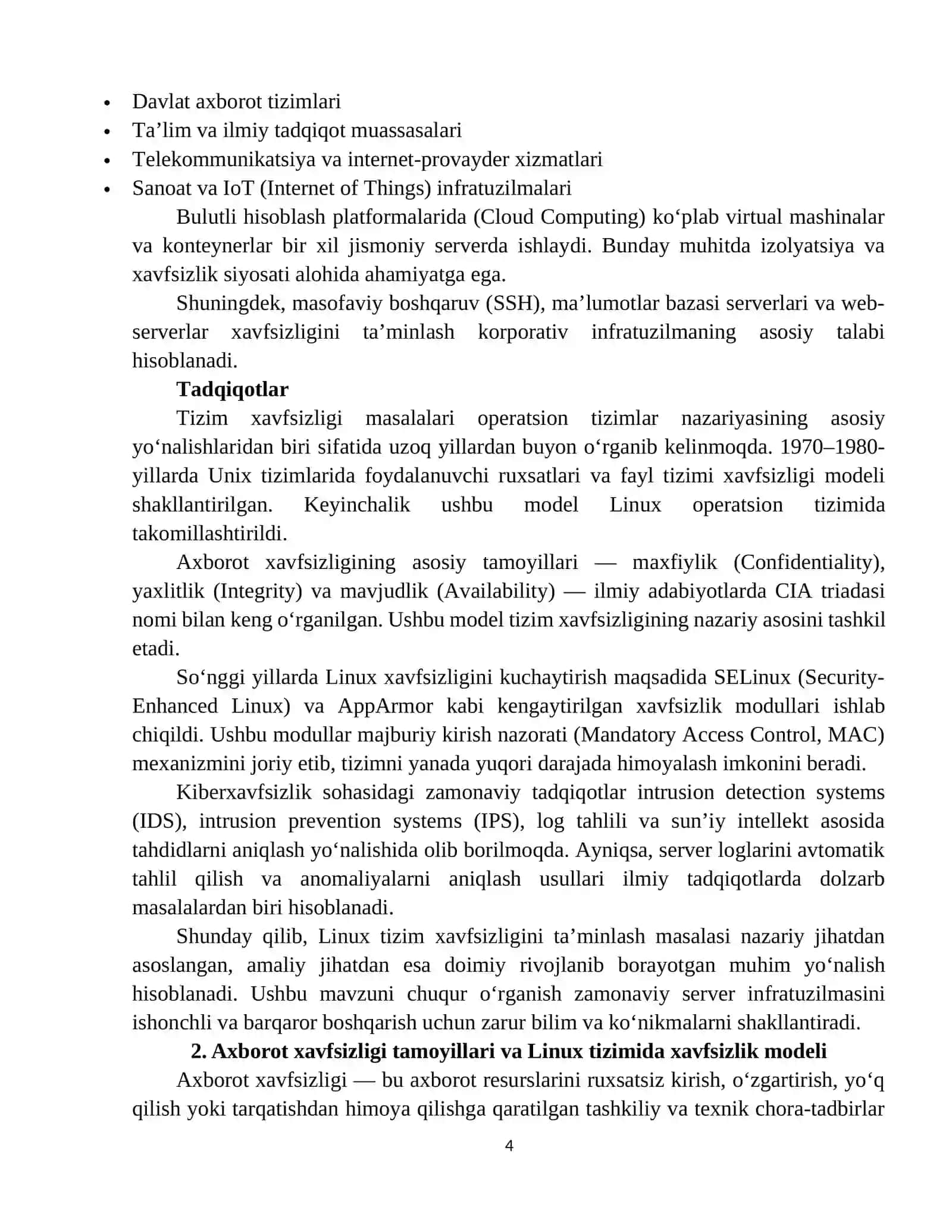 Tizim xafsizligini taminlash | linux server 4