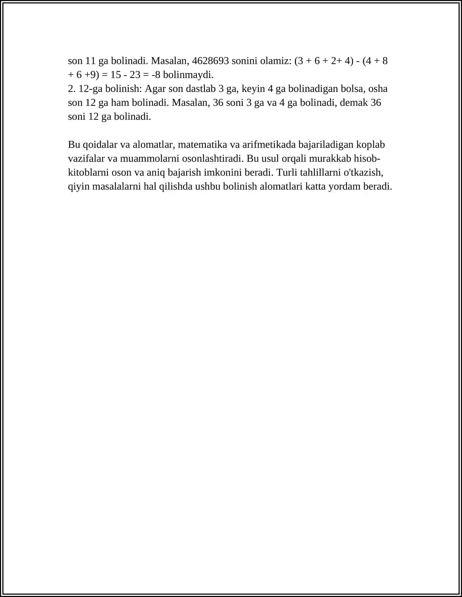 HISOBLASHNI QULAY USULLARI BO‘LINISH ALOMATLARI 4