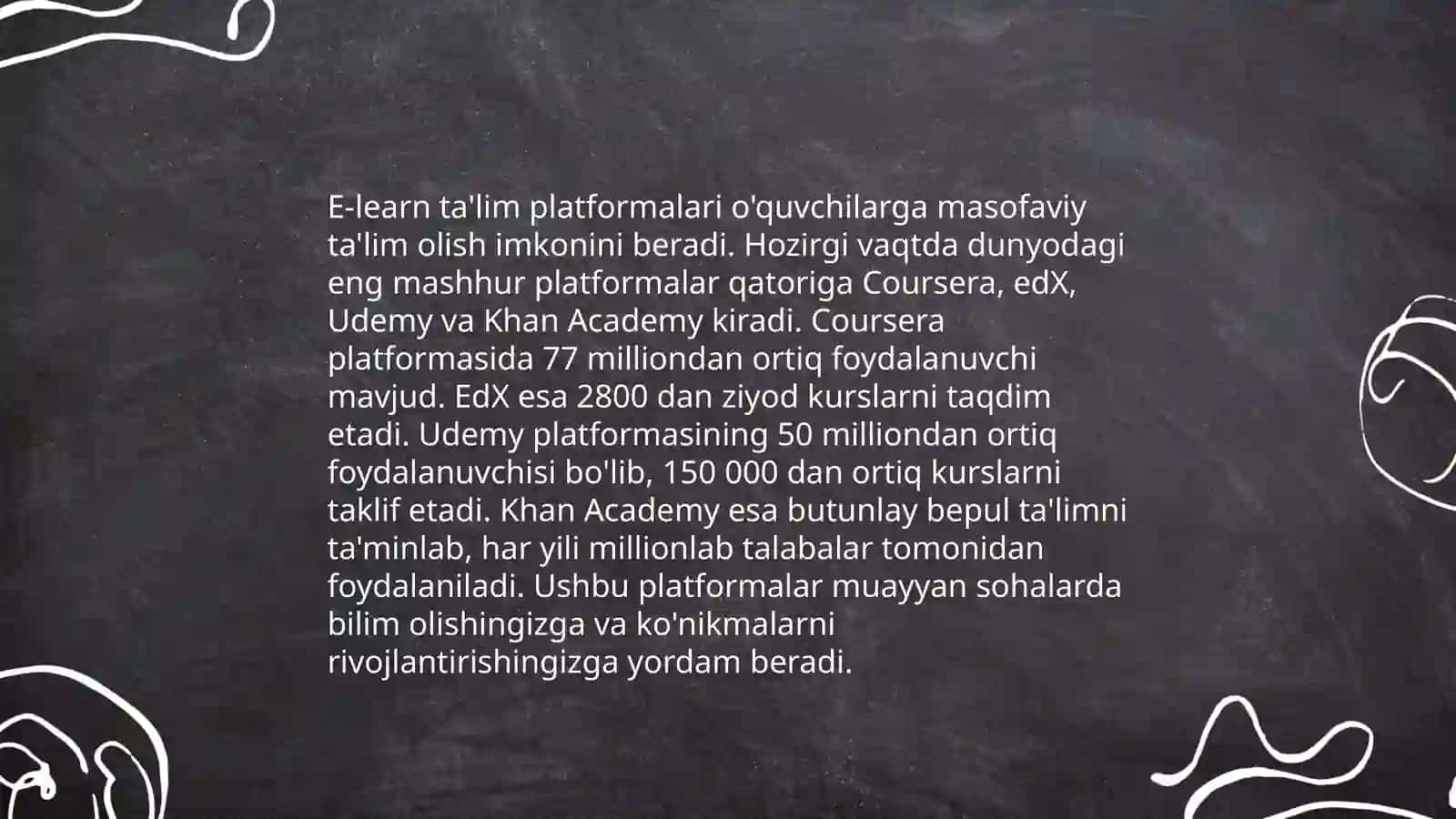 Ximiyani oqituvda informatsiya texnologiyalari. Talim mazmunin ahamiyeti ham texnologiyalari 4