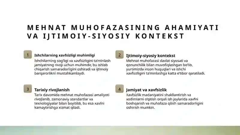 Mehnat muhofazasining maqsadi va vazifalari 4
