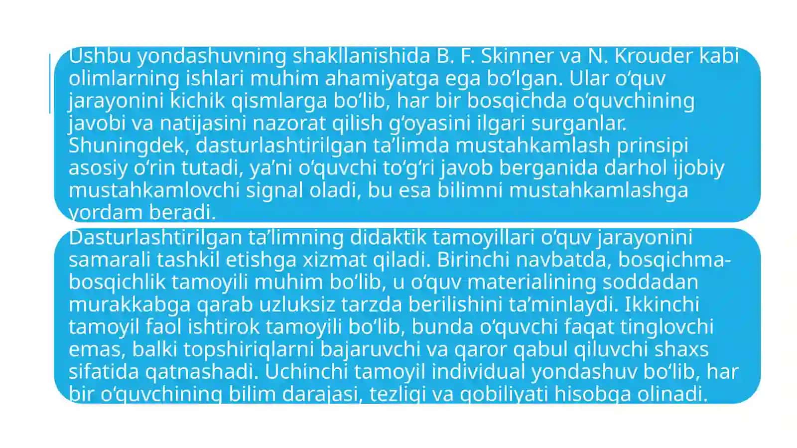 Dasturlashtirilgan ta'limni loyihalashtirish 4