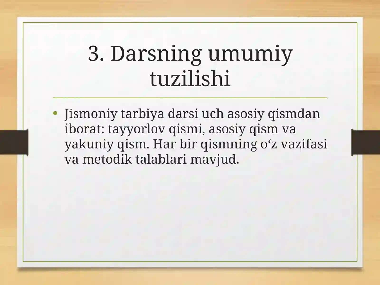 Jismoniy tarbiya darsining tuzilishi 4